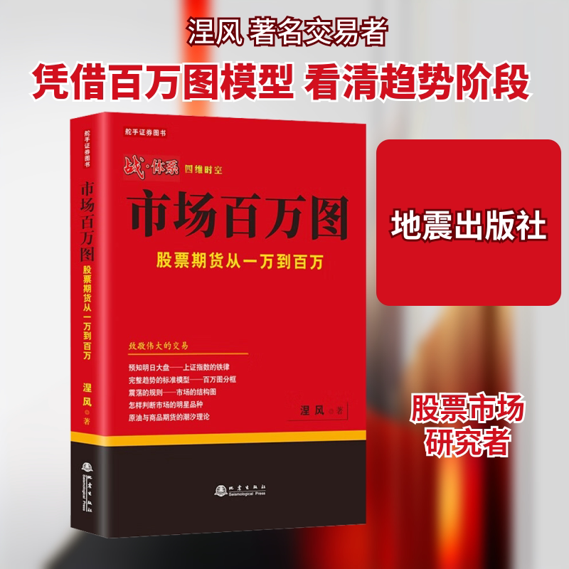 市场百万图 股票期货从一万到百万 涅风 著 金融经管、励志 新华书店正版图书籍 地震出版社