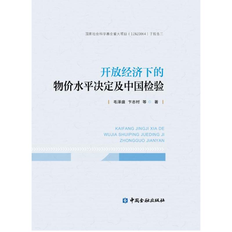 开放经济下的物价水平决定及中国检验毛泽盛卞志村等著著金融经管、励志新华书店正版图书籍中国金融出版社