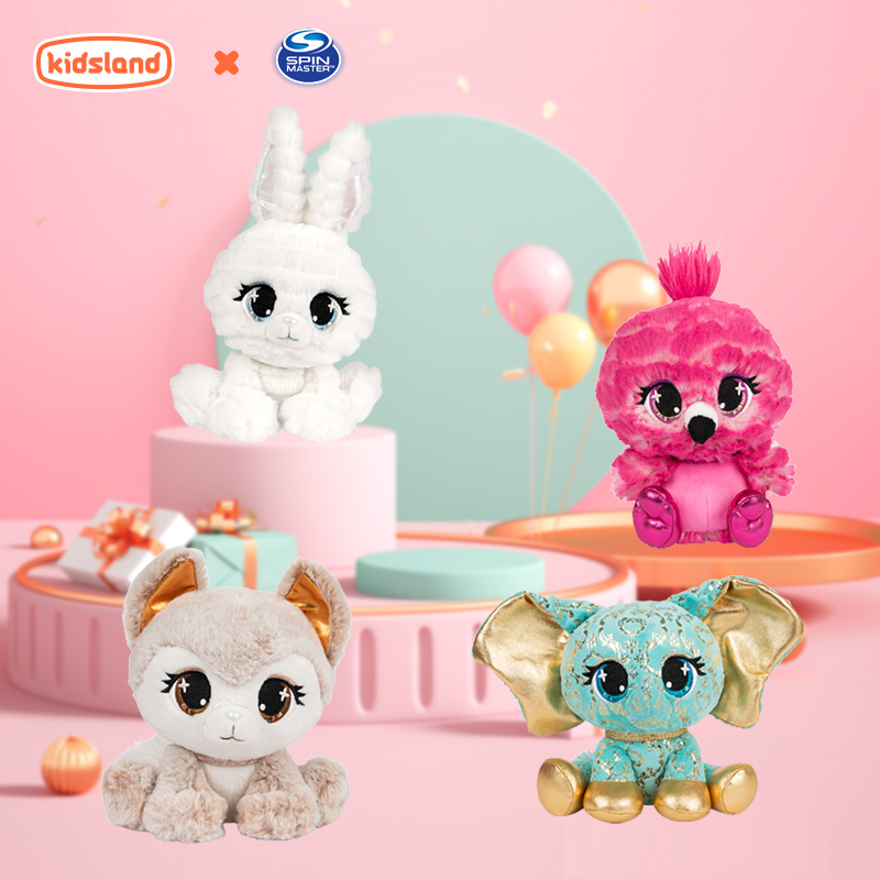 spinmaster毛绒娃娃玩偶时尚萌宠兔子狗女孩陪伴小公仔玩具可爱