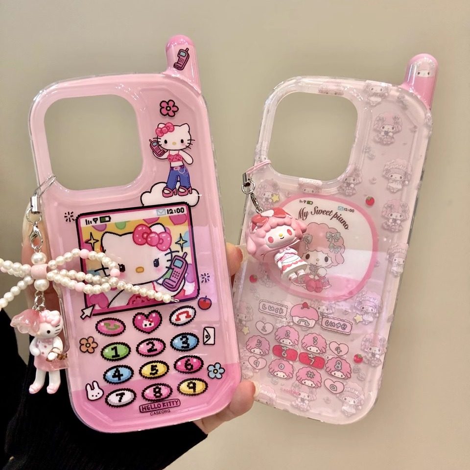 创意ins大哥大外观长腿猫咪必爱诺小羊iphone16proma苹果15手机壳