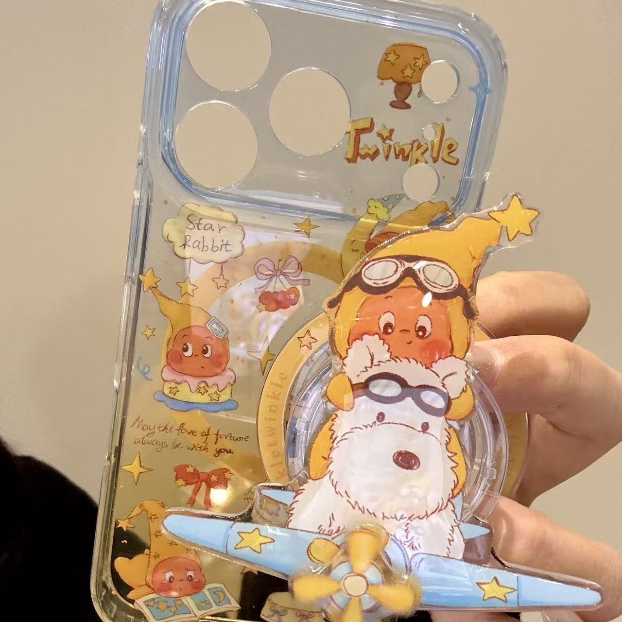 可爱透底撞色西高地星星男孩磁吸适用ihone17promax苹果16p手机壳