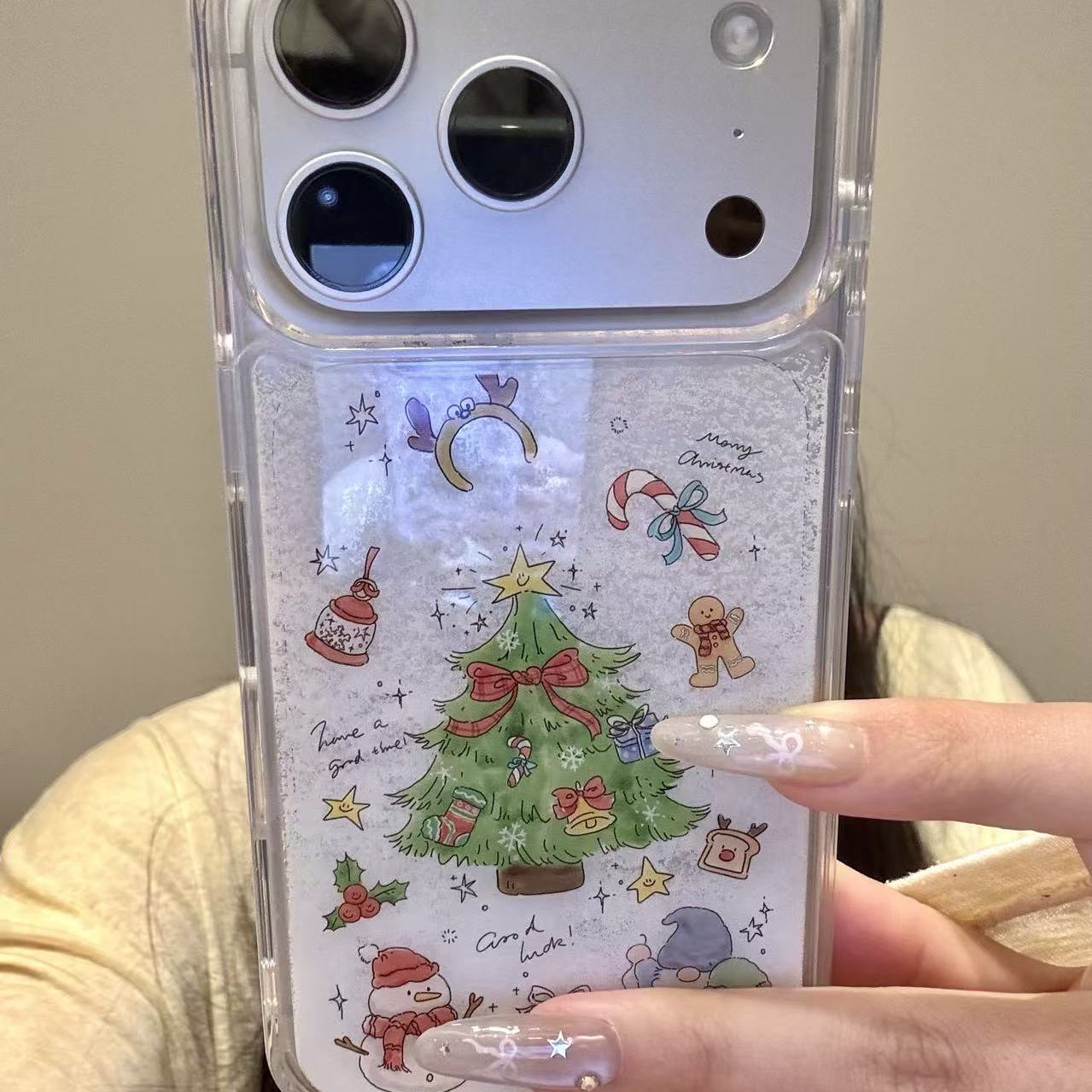 圣诞水晶球流沙礼物jellycat适用于iphone17promax苹果手机壳新款