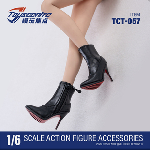 现货 1/6女兵人 TCT-057 短靴 空心靴  尖头细跟高跟鞋 人偶配件