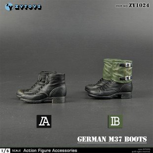 M37靴子 ZYTOYS 空心作战靴 德军 ZY1024 WWII 现货 二战系列