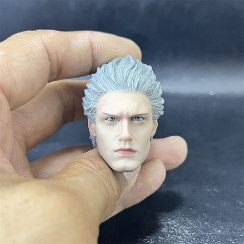 现货 1/6 兵人 鬼泣 Vergil 魔法师 维吉尔 头雕 12寸手办模型