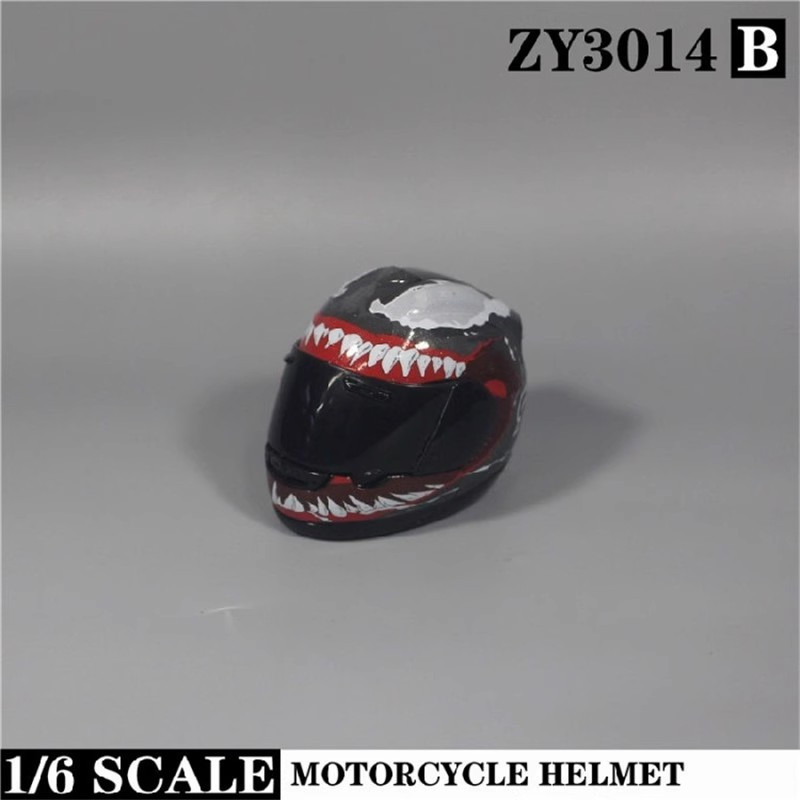 现货 ZYTOYS 1/6 ZY3014 赛车头盔 机车 摩托车头盔 兵人手办模型