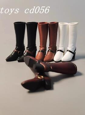 现货cdtoys 1/12女兵人CD056 高跟鞋中筒靴子模型适合1：12女素体