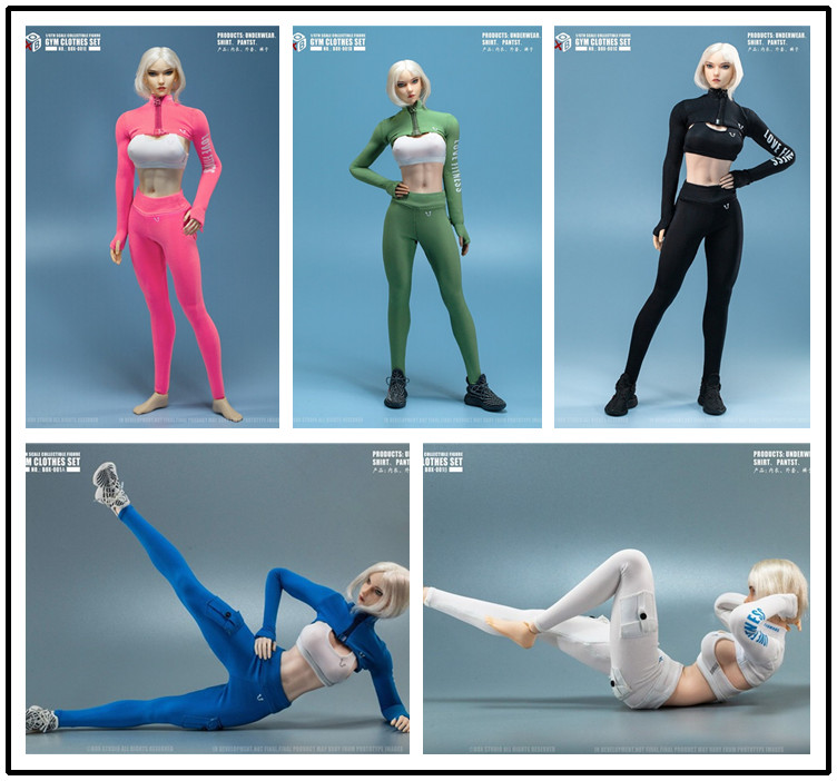 现货 BOX STUDIO 1/6 女兵人运动服套装 BOX-001 适合12寸女人偶