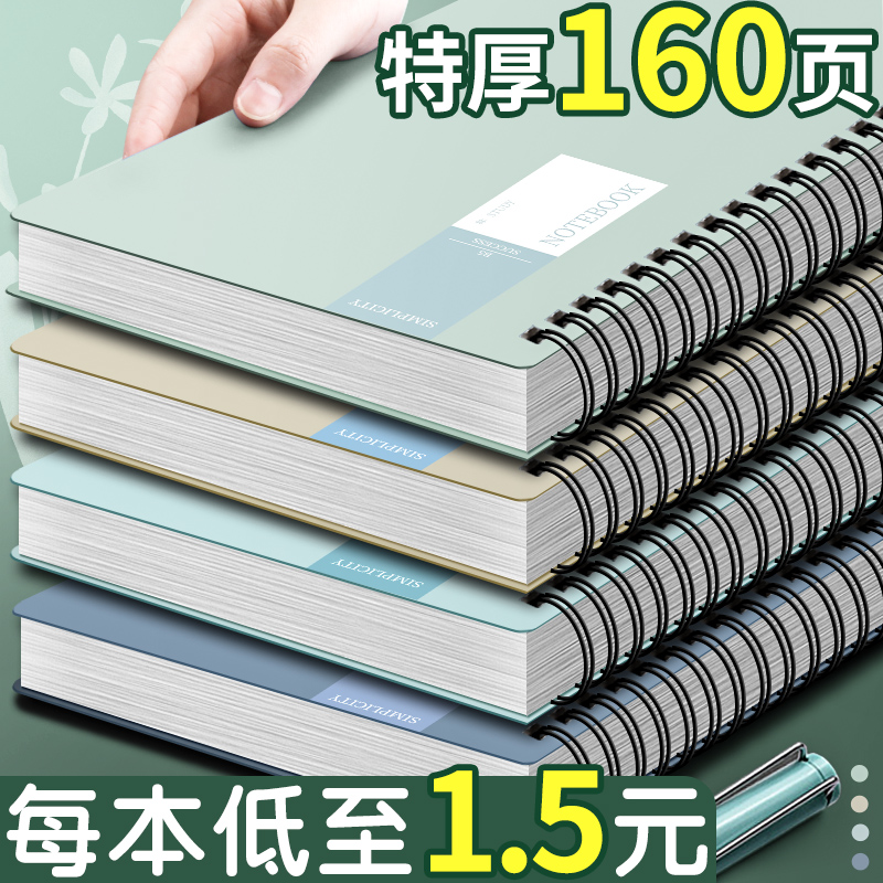 线圈笔记本加厚纸张双面可写