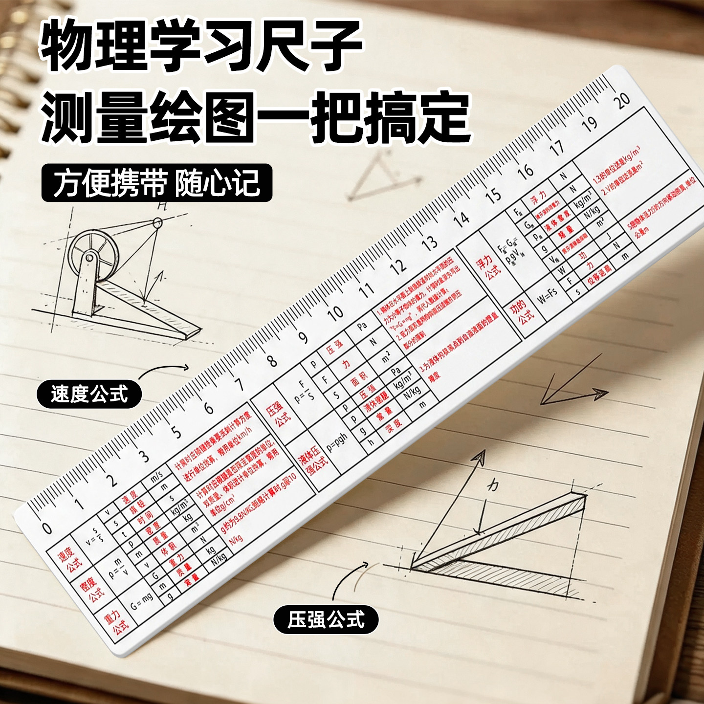 【初一学生必备】物理公式尺