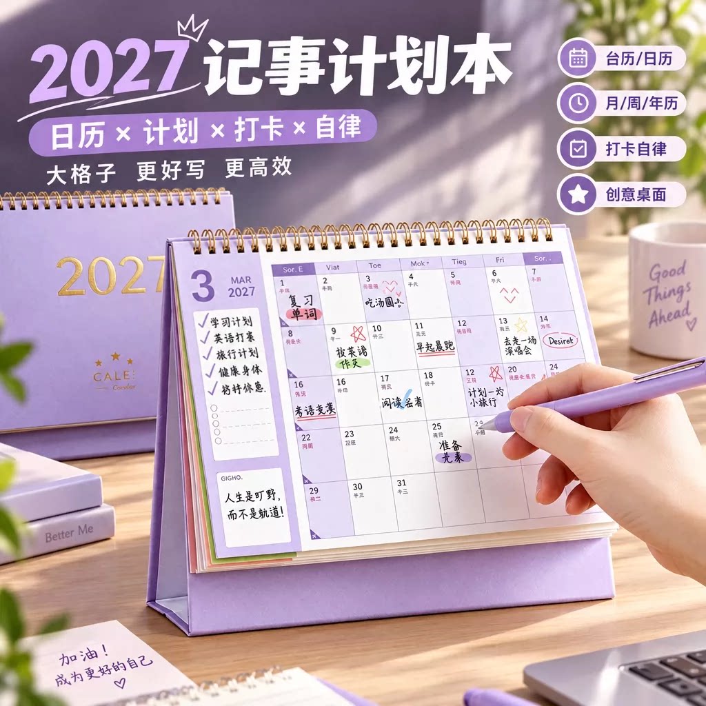2027年台历日历年历月历周历桌历