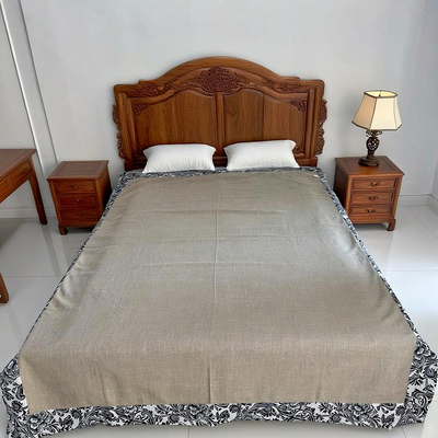 老外贸重磅100%汉麻贴边插脚高货床盖床尾毯沙发毯多功能毯