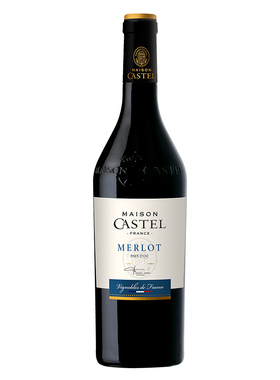法国原瓶进口红酒卡思黛乐家族美乐干红葡萄酒 1瓶750ml