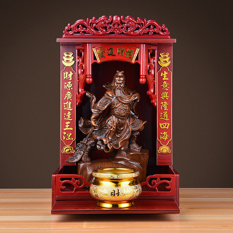 关公摆件客厅关二爷神像供奉像武财神关羽底座台公司商铺家用招财_虎窝淘