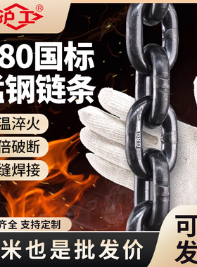 沪工G80级起重链条锰钢吊索具链条吊装桥索链条手拉葫芦链条配件