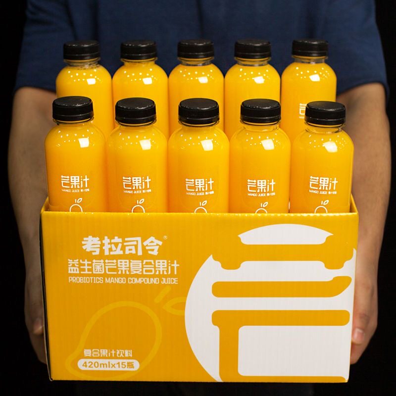 考拉司令芒果味益生菌果汁饮料整箱420ml×15瓶送礼网红饮品特价图片
