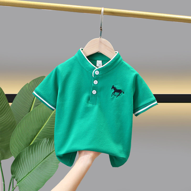 夏季男童纯棉短袖儿童休闲POLO衫图片