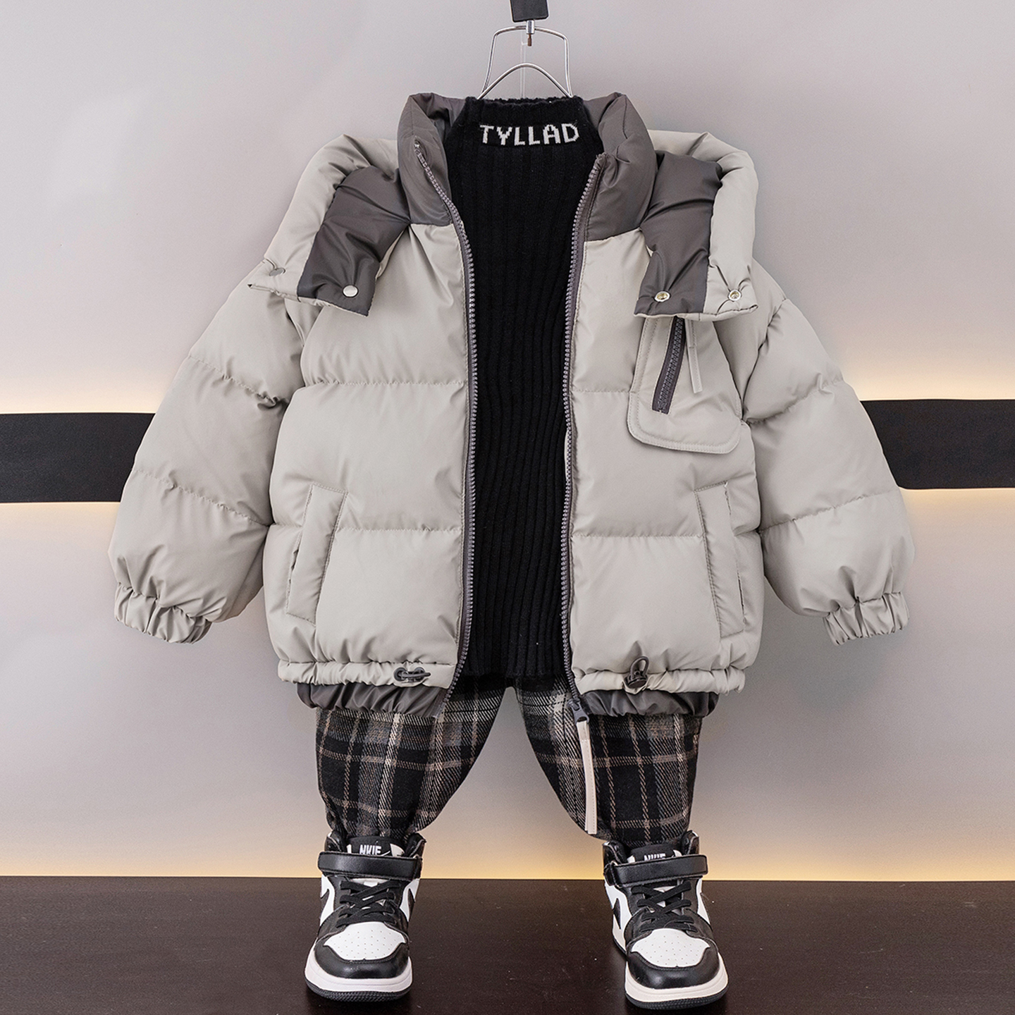 男童冬季免洗棉服外套儿童冬装