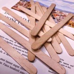 创意原色宽边圆边雪糕棒 木棒 手机壳滴胶搅拌棒 diy制作手工工具