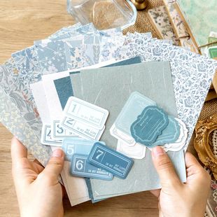 陌墨素材包 花野篇章系列 轻复古盐系小碎花手账素材打底装饰拼贴