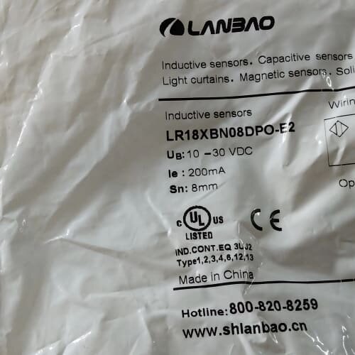 议价【全新未拆封】兰宝 LR18XBN08DPO-E2 接近开关 M18 PNP 常开