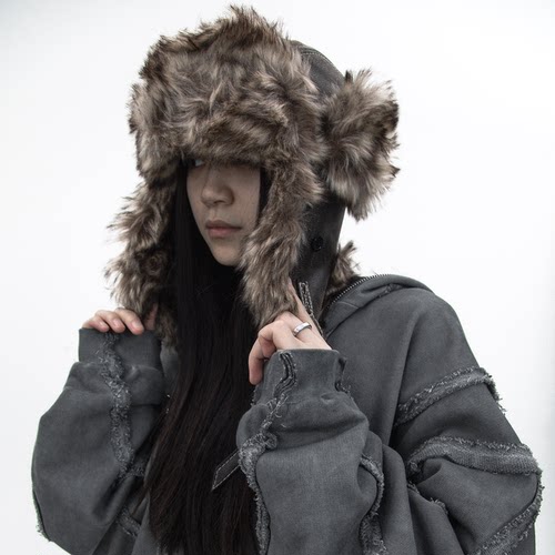 秋冬毛绒加厚御寒防风滑雪雷锋帽