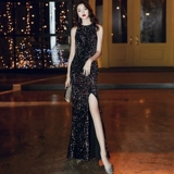 Элитное длинное вечернее платье, коллекция 2023, облегающий крой, крой «рыбий хвост»