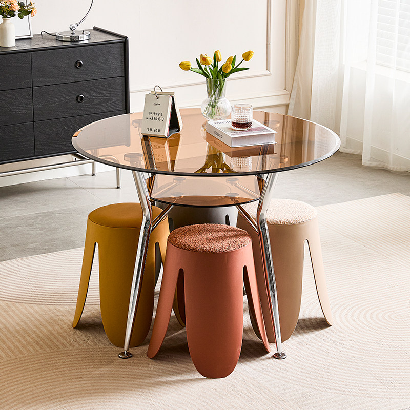 洽谈桌椅圆形玻璃桌钢化玻璃圆桌阳台桌子咖啡厅休闲接待桌椅家用,住宅家具,玻璃餐桌,淘宝优惠券,粉丝福利购,淘宝优惠卷