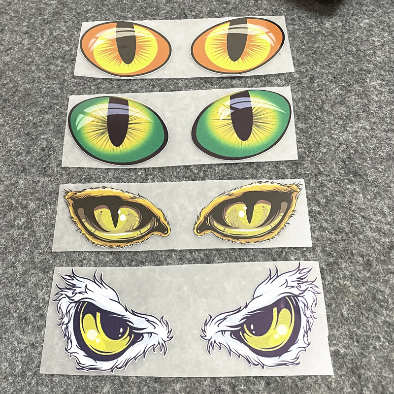 恶魔眼睛汽车贴纸电动车摩托车头盔反光