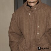 Lab 美式 AW25 GcBrand 复古主题元 素 休闲立领棉衣男女装 毛呢棉服