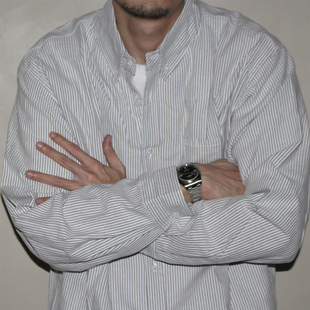 素 复古主题元 基础款 条纹长袖 GcBrand 衬衫 AW24