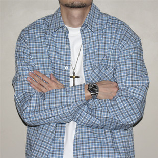 AW25 美式 复古休闲口袋长袖 GcBrand 格子衬衫 Shirt 衬衣 上衣 Lab