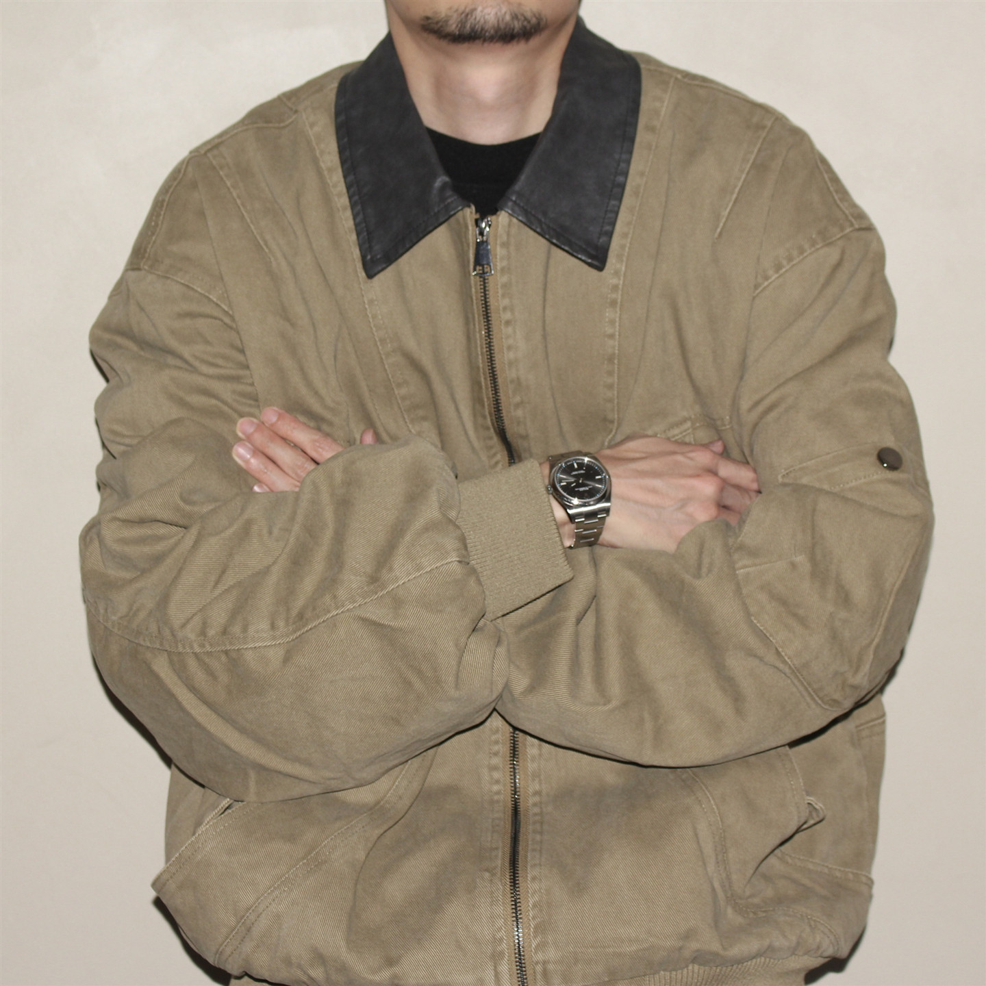 GcBrand Lab Jacket AW25 日系复古休闲宽松水洗做旧工装夹克上衣