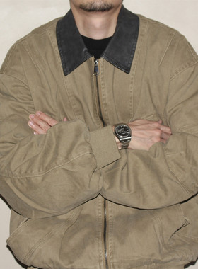 GcBrand Lab Jacket AW25 日系复古休闲宽松水洗做旧工装夹克上衣