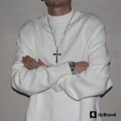 Lab 套头衫 AW25 GcBrand 复古基础款 男女装 纯色针织衫 半高领毛衣