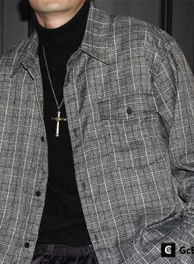 GcBrand Lab AW25 复古主题元素 美式休闲宽松男女款格子长袖衬衫