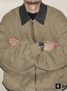 GcBrand Lab Jacket AW25 日系复古休闲宽松水洗做旧工装夹克上衣