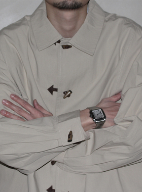 GcBrand Lab SS25 复古主题元素 基础款 羊角扣设计 休闲长袖衬衫