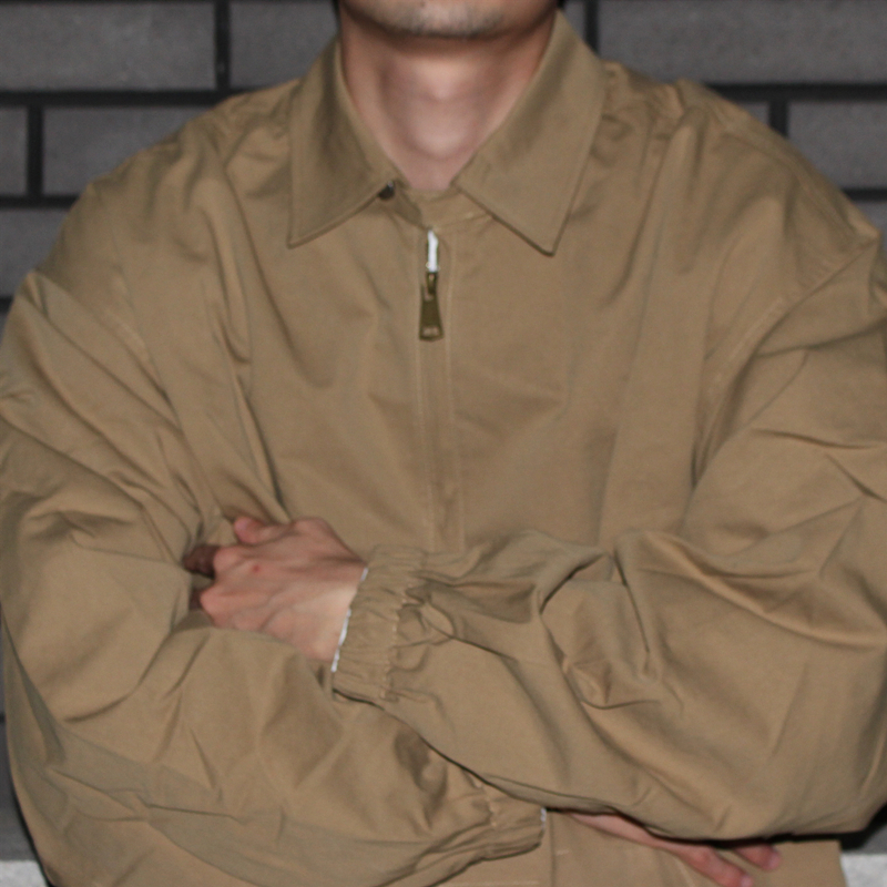 秋季复古宽松哈灵顿男女夹克外套