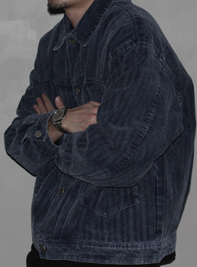 GcBrand Lab Jacket AW25 日系复古多口袋水洗做旧灯芯绒夹克上衣