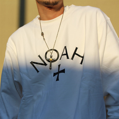 十字印花美式NOAH宽松加绒卫衣潮
