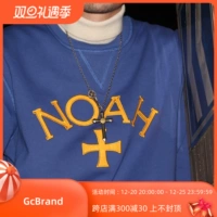GcBrand Noah Crewneck, американский ретро-тренд, контрастная цветная вышивка, мужская и женская бархатная толстовка с крестом, зимняя
