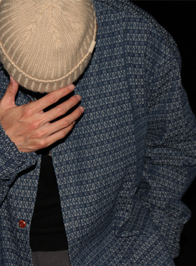 GcBrand Lab AW23 复古主题元素 撞色纽扣设计民族风长袖衬衫夹克