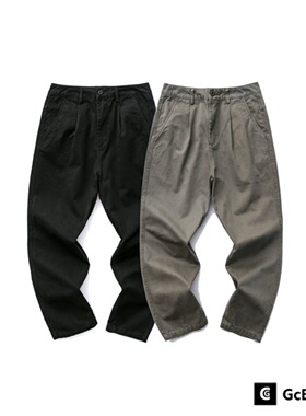 GcBrand Chino Pants 美式复古新款基础水洗锥形休闲裤宽松长裤男