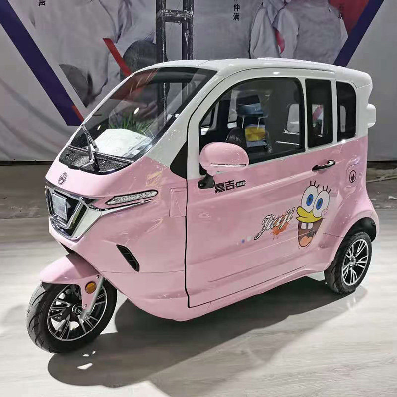 新款电动三轮车全封闭三轮电动车代步车小孩接送车残疾人代步车