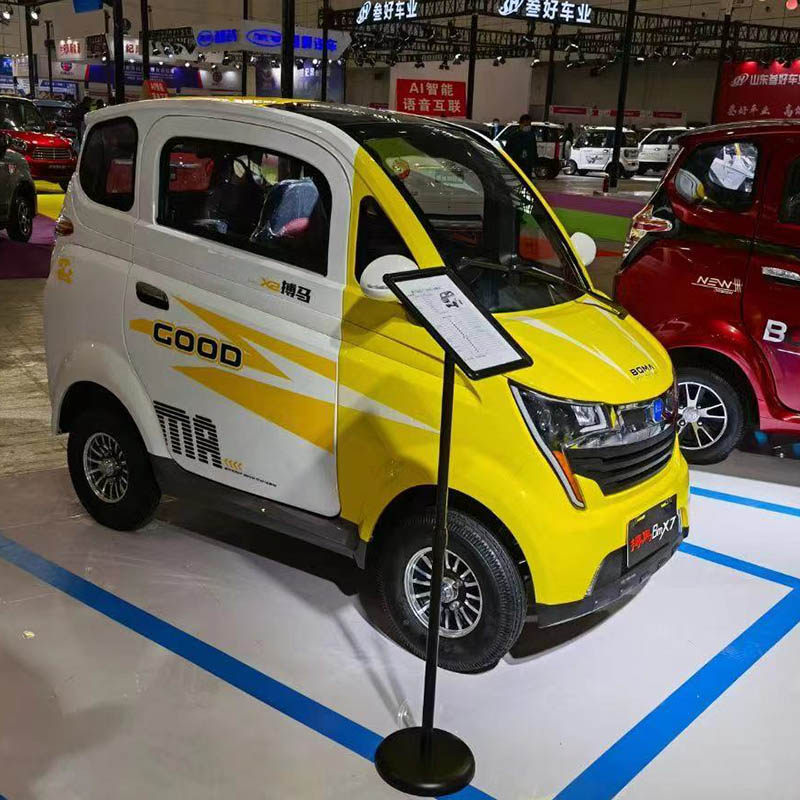 新款电动四轮轮车电动代步车 搏马四轮电动车 小型家用带棚电动车