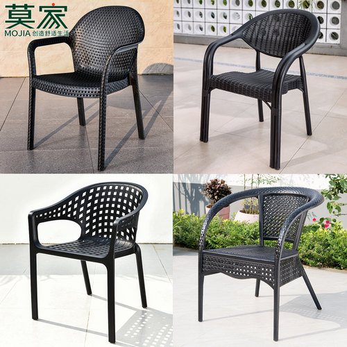 莫家塑料椅子奶茶店桌休息区休闲