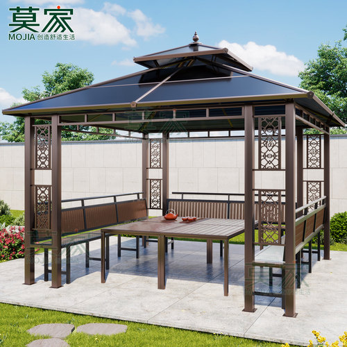 莫家阳光板户外遮阳凉亭户外庭院