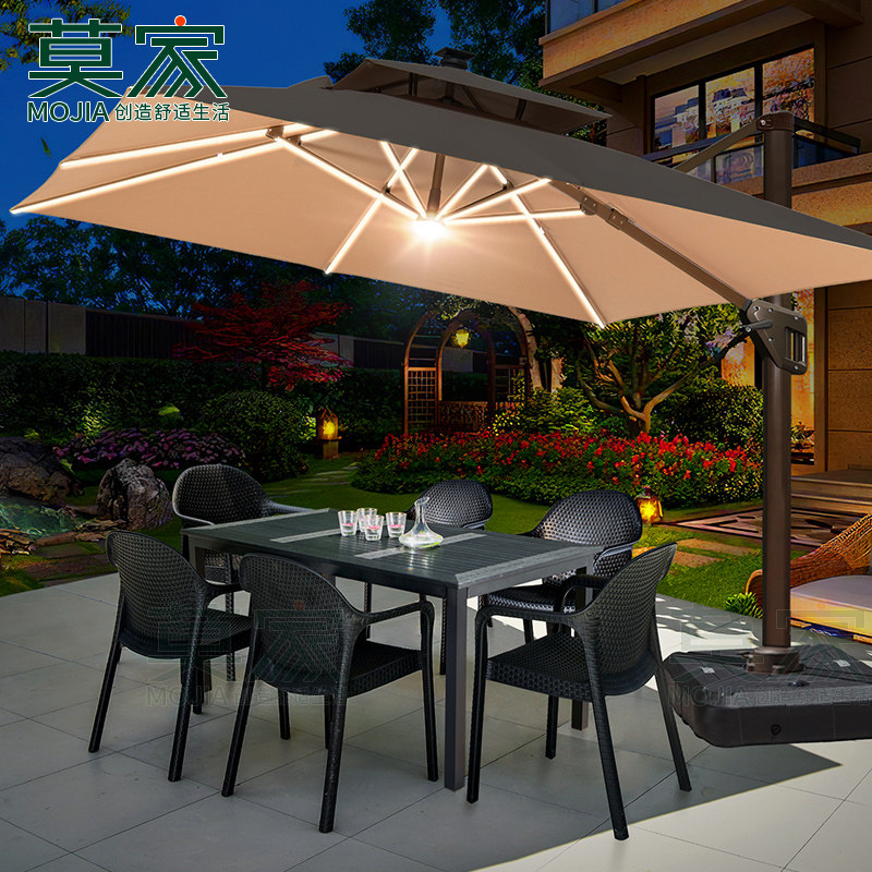 户外桌椅带伞组合别墅庭院露天茶桌椅遮阳伞天台室外休闲 外摆