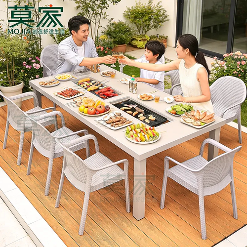 莫家户外铝合金防水烧烤桌椅